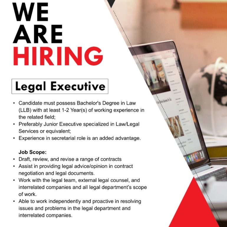 Legal Executive advert